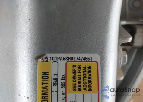 2014 Chevrolet Cruze Ls Auto из США, поврежденный, VIN 1G1PA5SH0E7474551